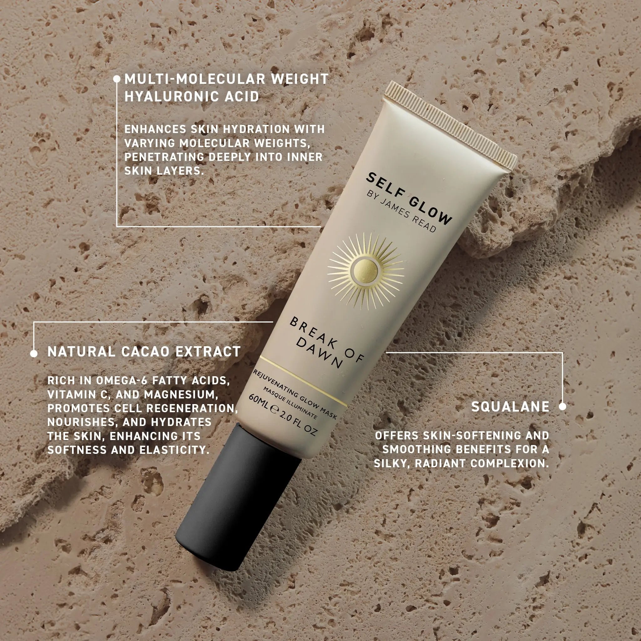 Break of Dawn - Rejuvenating Glow Mask Travel Size 15ml - Self Glow by James ReadSkincareJRNGM15