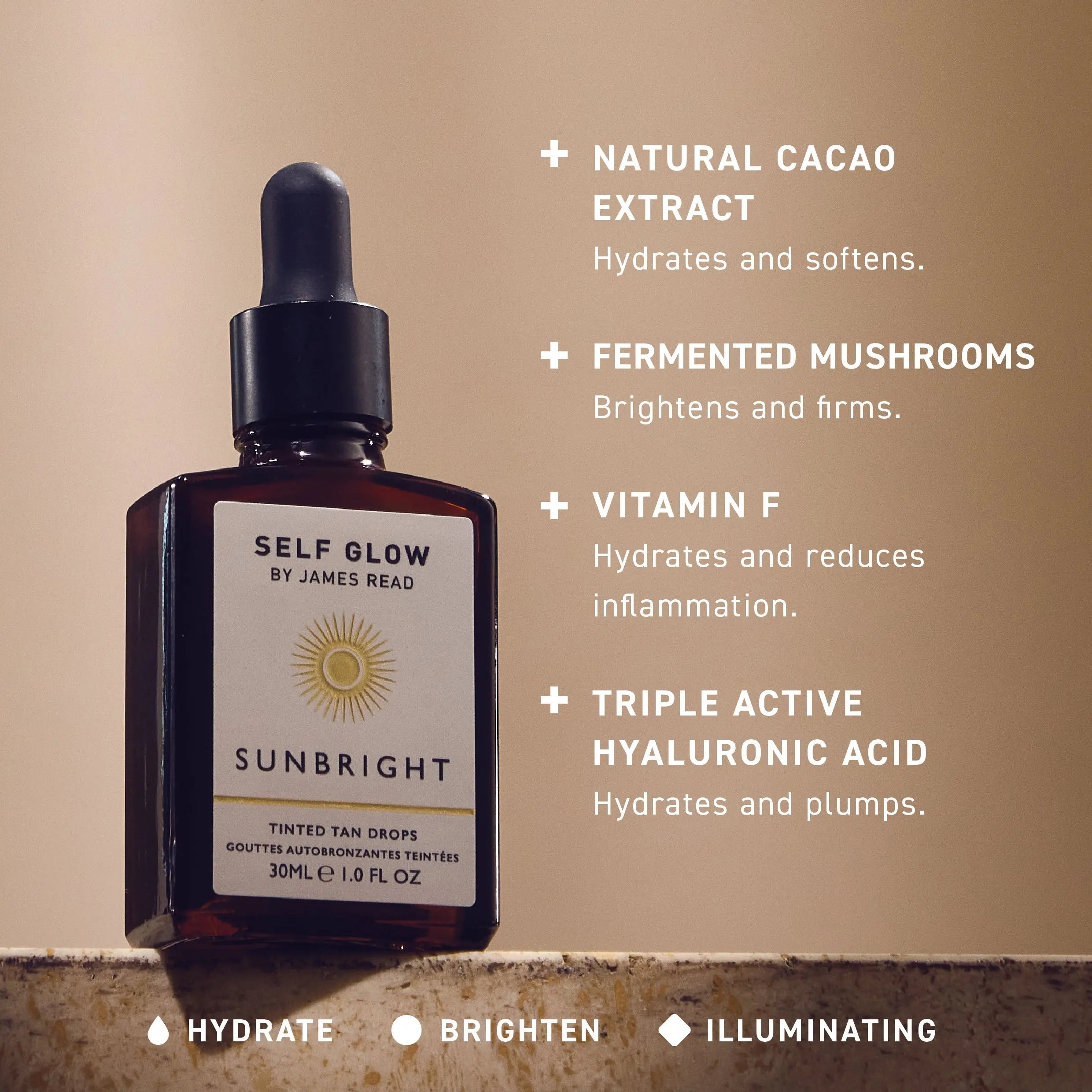 Sunbright - Tinted Tanning Drops Travel Size 12ml - Self Glow by James ReadSkincareJRTTD12
